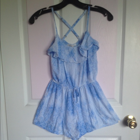 Blue flowy romper