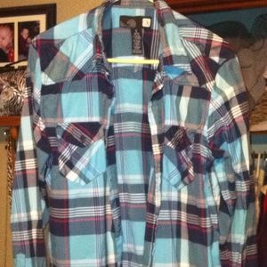 Plaid long sleeve shirt (mens)