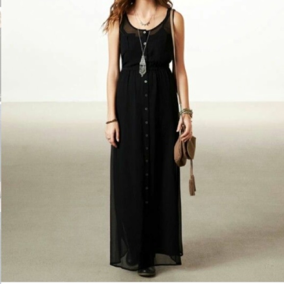 AEO Maxi Button Down Dress