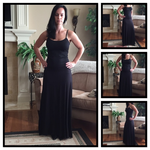 BLACK MAXI SKIRT WITH FOLD OVER WAIST QTY 2 - Picture 3 of 4
