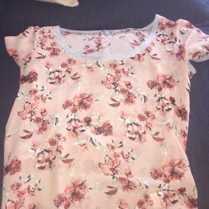 Sheer floral shirt