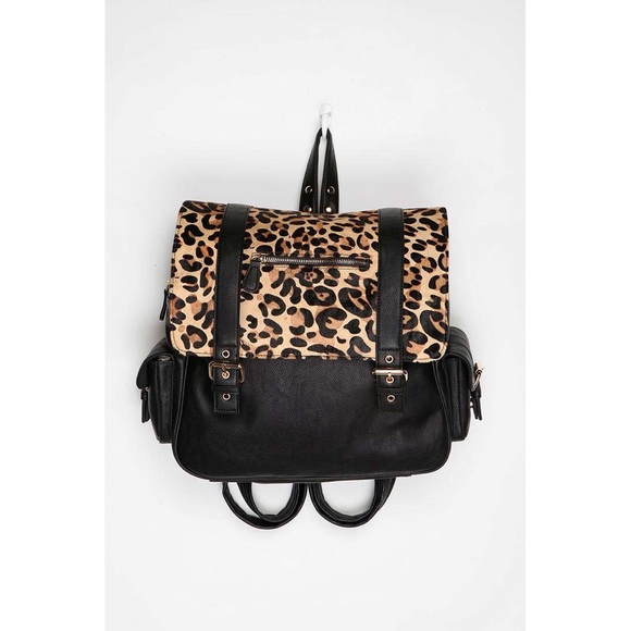 Urban outfitters leopard backpack