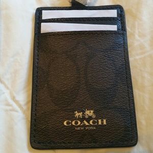 Coach Signature Lanyard ID Holder