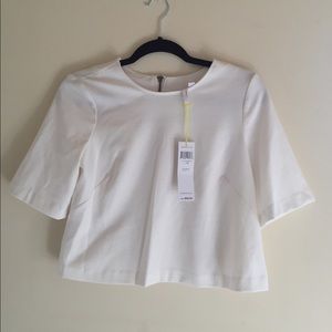 BCBGENERATION cropped bell sleeve top