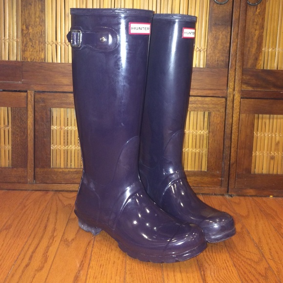 Hunter Boots (Purple glossy)