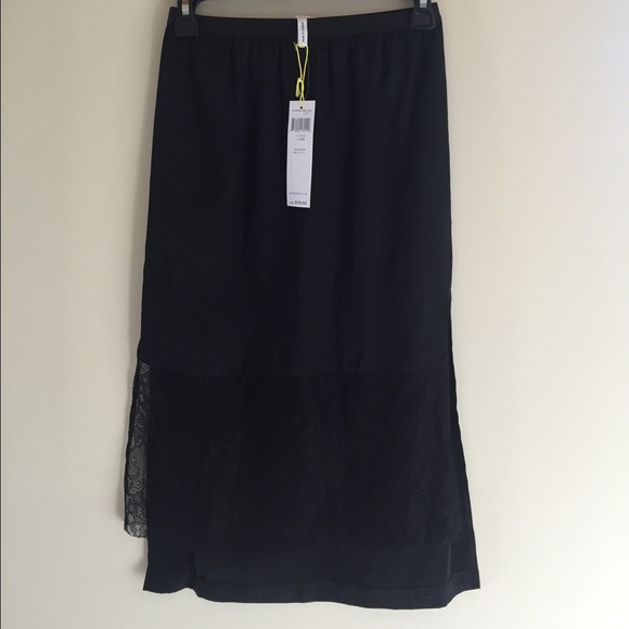 BCBGeneration Midi Skirt with Lace Hem