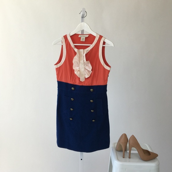BB Dakota Dresses & Skirts - Blue & Orange Vintage Inspired Dress