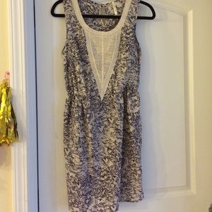 Francesca's blue and white dress