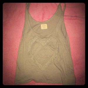 Grey flowy tank