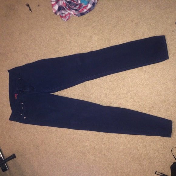 Navy blue skinny jeans