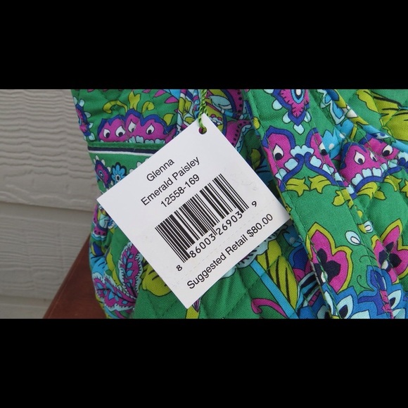 Vera Bradley Glenna Tote in emerald paisley - Picture 3 of 3
