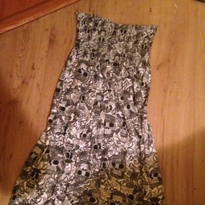 Strapless skull dress