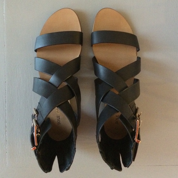 Sole society black gladiator sandals