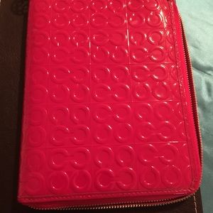 Gorgeous patent red leather planner.