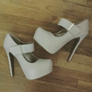 Nude high heels