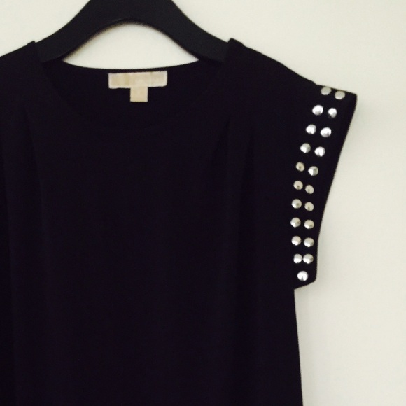 MICHAEL Michael Kors Stud Pleated Top