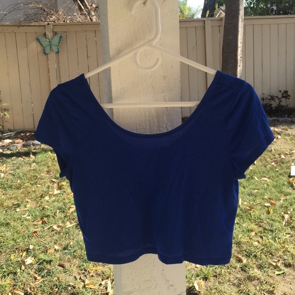 Blue Crop Top