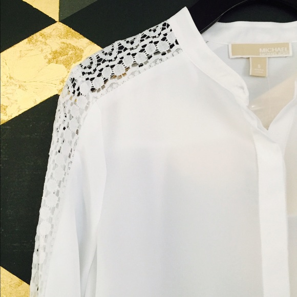 MICHAEL Michael Kors Lace Trim Blouse