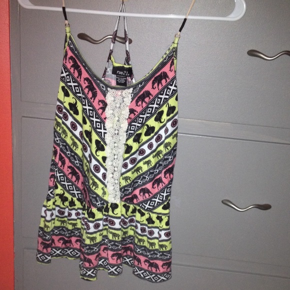 Pink, Green, & Black Elephant Tank!