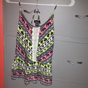 Pink, Green, & Black Elephant Tank!