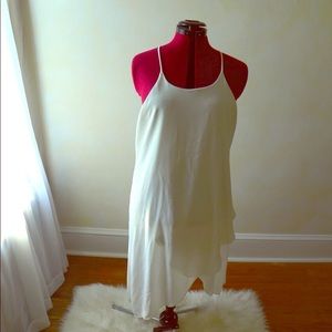White drape dress