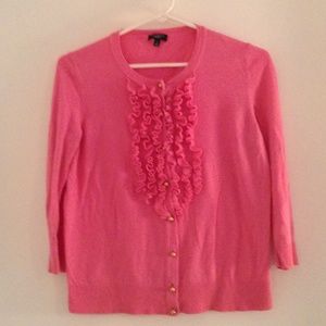 Talbots Ruffle Cardigan