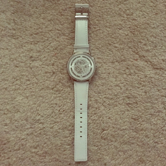 Rare Kenneth Cole white leather strap watch