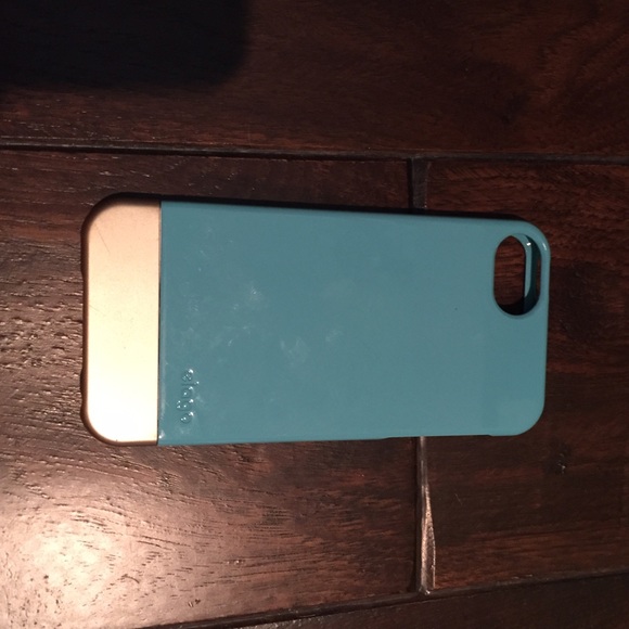 iPhone 5 case blue and gold block