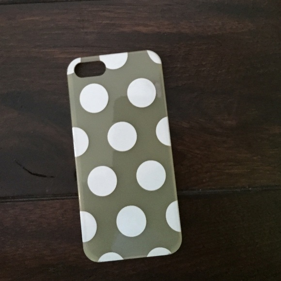 Yellow iPhone 5 case with white polka dots