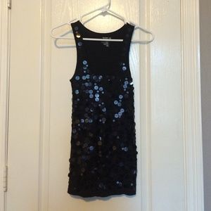 Fun black sequin tank