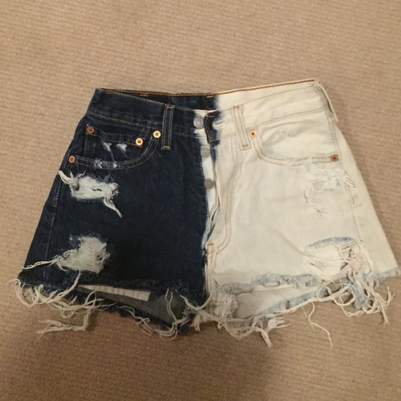 Levi Distressed High Waisted Shorts