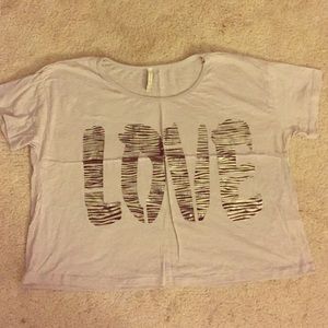 Love printed crop top
