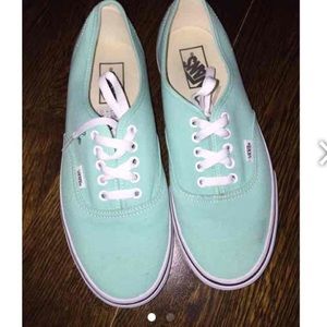 Teal vans sneakers