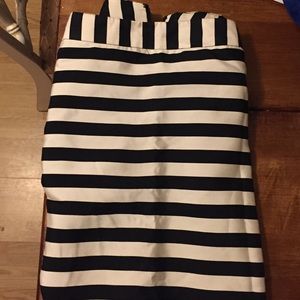 Brand new black and white stripped skirt