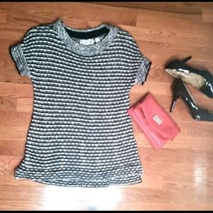 Anthropologie Black and white top