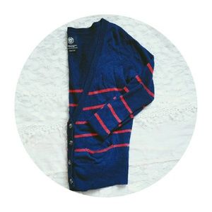 Nautical Navy Striped Cardigan