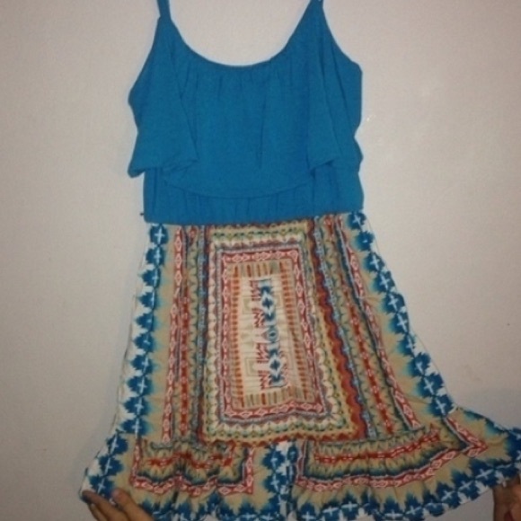 Blue bohemian dress