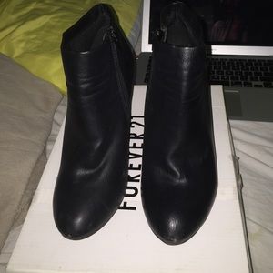 Black booties wedge
