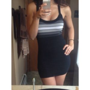 Sexy black, grey and white bodycon
