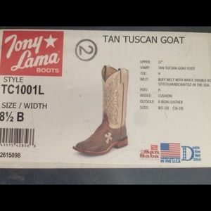 Tony Lama Tuscan Square Toes Boots.