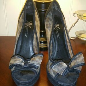 Kardashian Kollection Leopard Print Heels