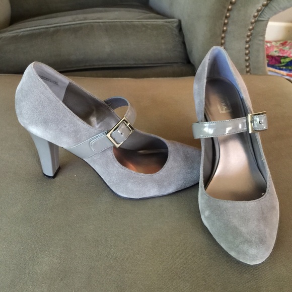 Merona Shoes - Grey suede Mary Jane