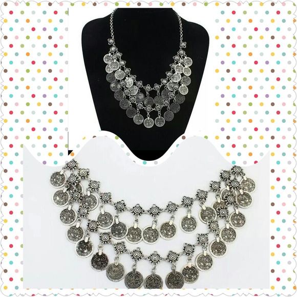 Accessories - Bohemian Gypsy Coin Chain Prndant Necklace