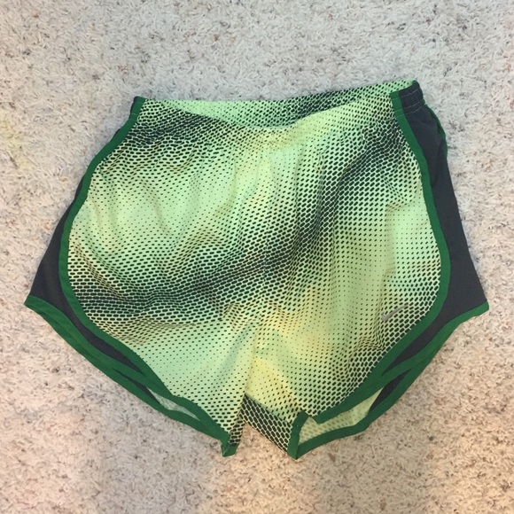 NIKE Dri-Fit Shorts Green/Gray/Neon Size S