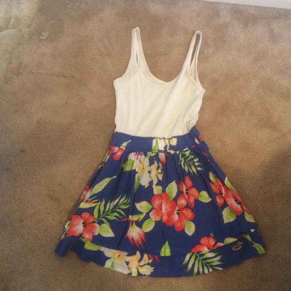 Blue floral dress