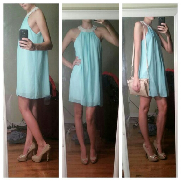 Collared blue dress