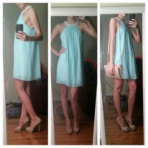 Collared blue dress