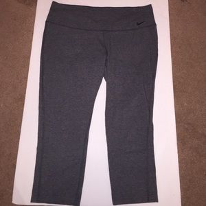 Grey Cropped Work Out Leggings