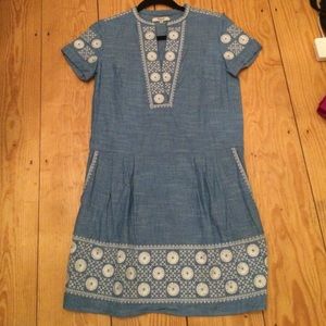 Madewell Chambray Patterned Dress