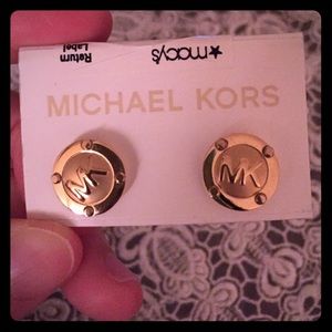 New. Never worn. Michael kors gold stud earrings